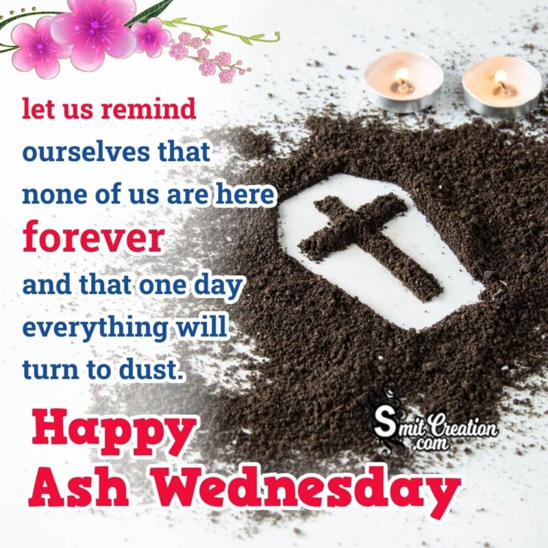 Happy Ash Wednesday Wishes, Blessings, Messages Images - SmitCreation.com