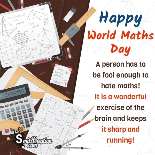 World Maths Day Quote Photo