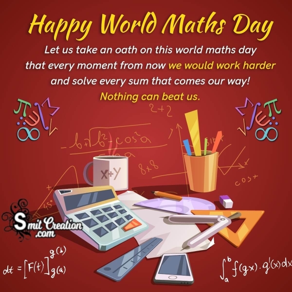 Happy World Maths Day Message Picture