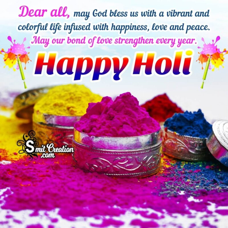 Happy Holi Wish Photo - SmitCreation.com