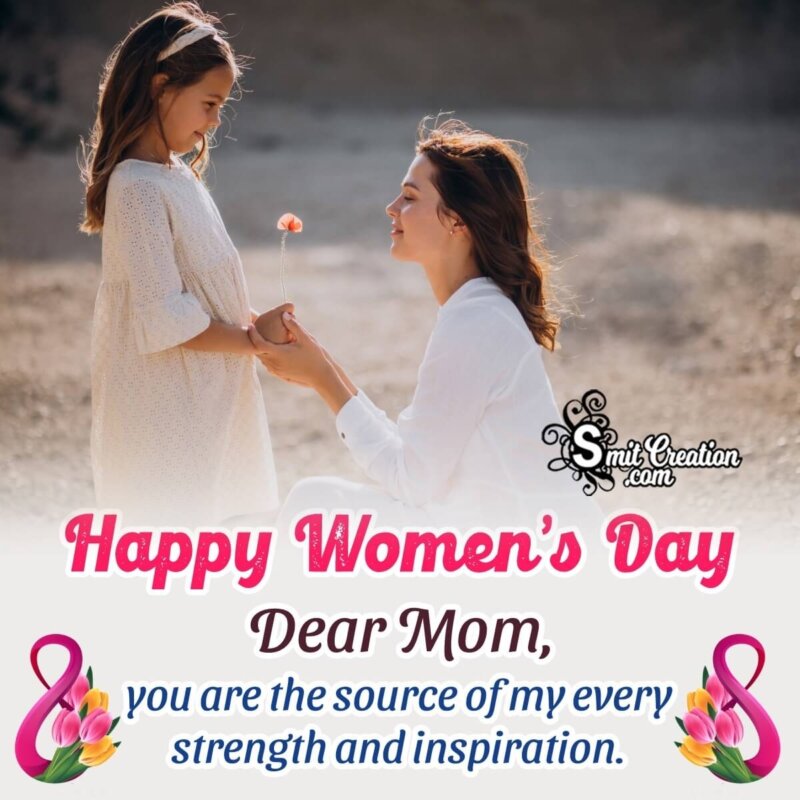 Happy Women's Day Greeting Image For Mom - SmitCreation.com