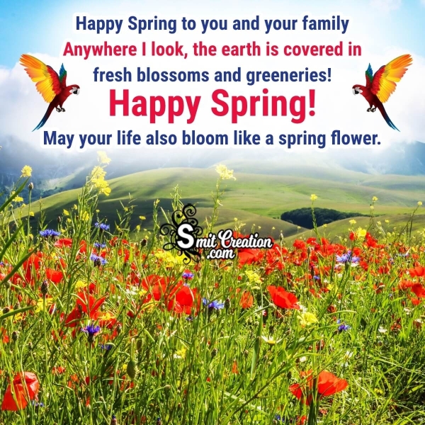 Happy Spring Message Pic For Friends And Family