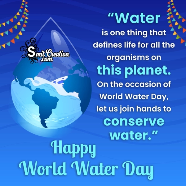 Happy World Water Day Message Pic