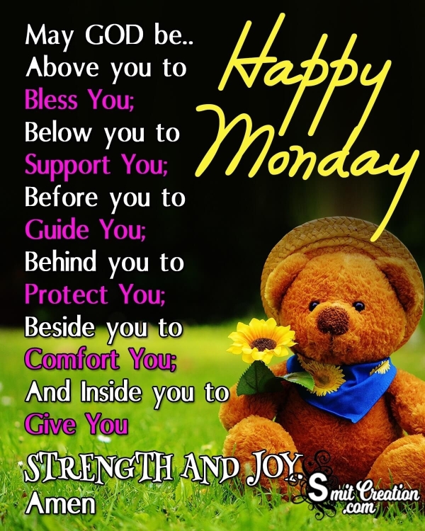 Happy Monday God Wish Image