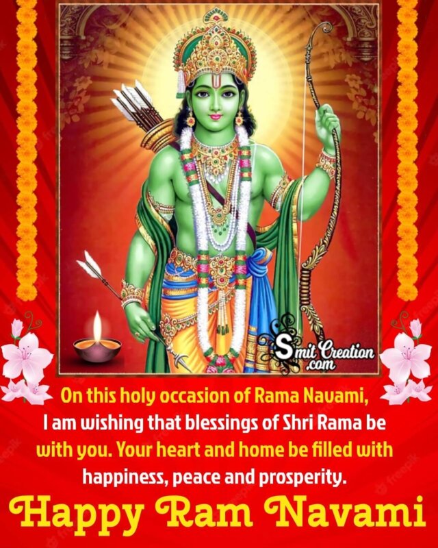 Ram Navami Wishing Image - SmitCreation.com