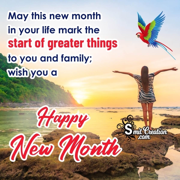 Happy New Month Greeting Image For Friends And Family