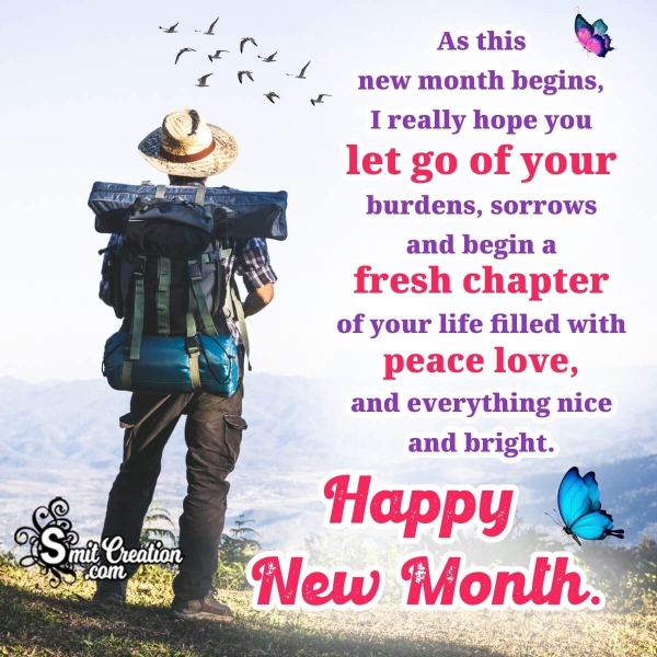 Happy New Month Wonderful Message Pic