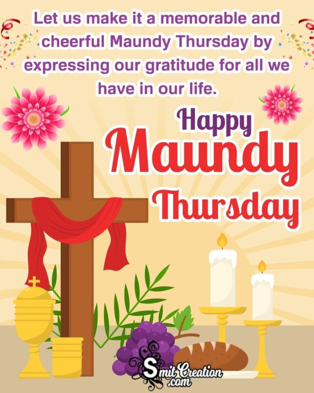 Happy Maundy Thursday Greeting Image - SmitCreation.com