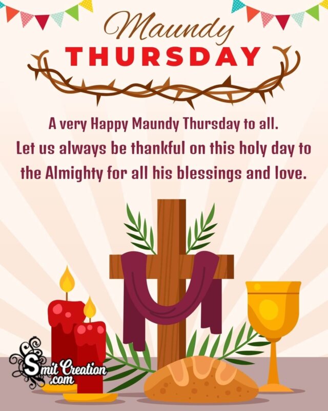 Wonderful Maundy Thursday Wish Pic - SmitCreation.com