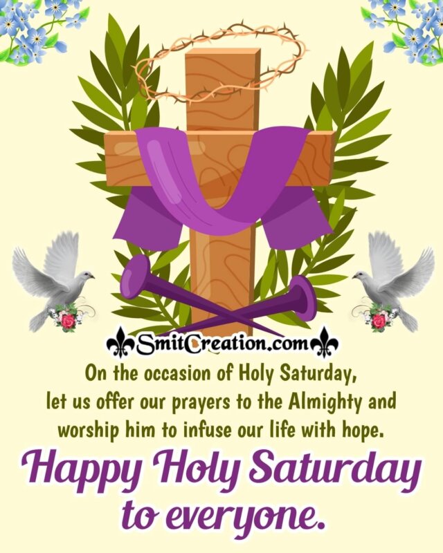 Holy Saturday Whatsapp Image - SmitCreation.com
