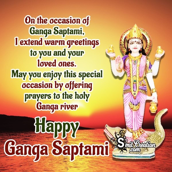 Happy Ganga Saptami Greeting Image