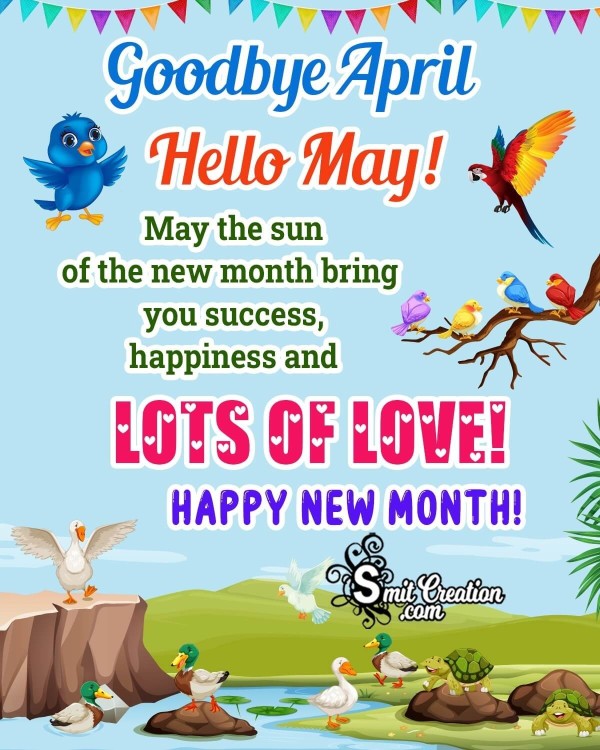 Good Bye April, Hello May Message Picture