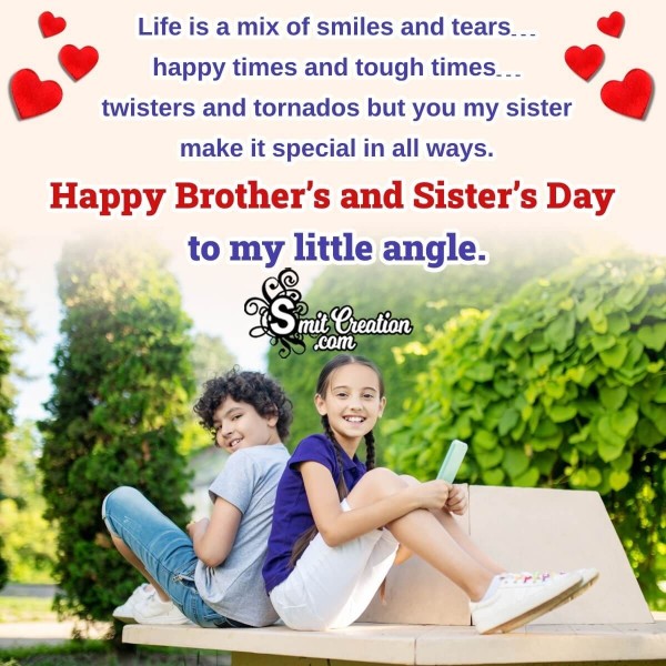 Happy Brothers and Sisters Day For Little Angle