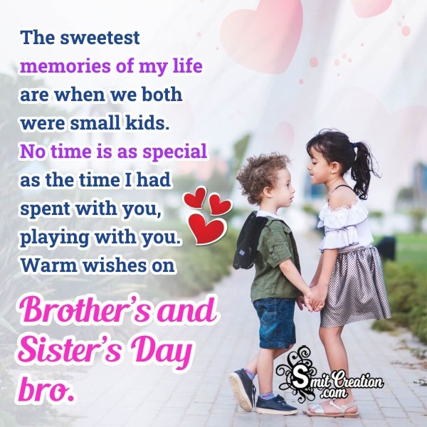 Happy Brothers and Sisters Day Message Image Bro