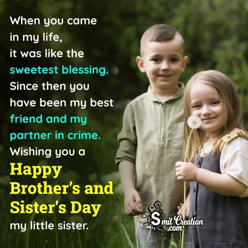 Brothers and Sisters Day Wish Pic For Sister - SmitCreation.com