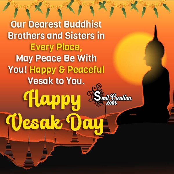 Happy Vesak Day Greeting Photo
