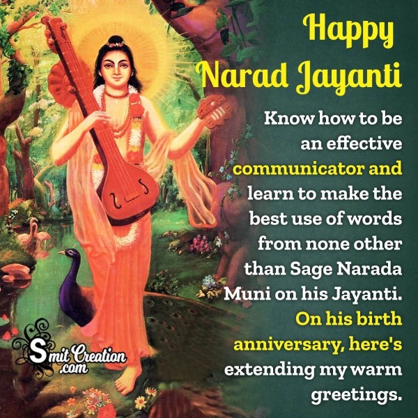 Happy Narad Jayanti Greeting Image