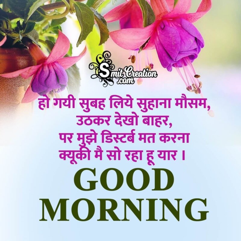 Hindi Good Morning Best Message Pic - SmitCreation.com