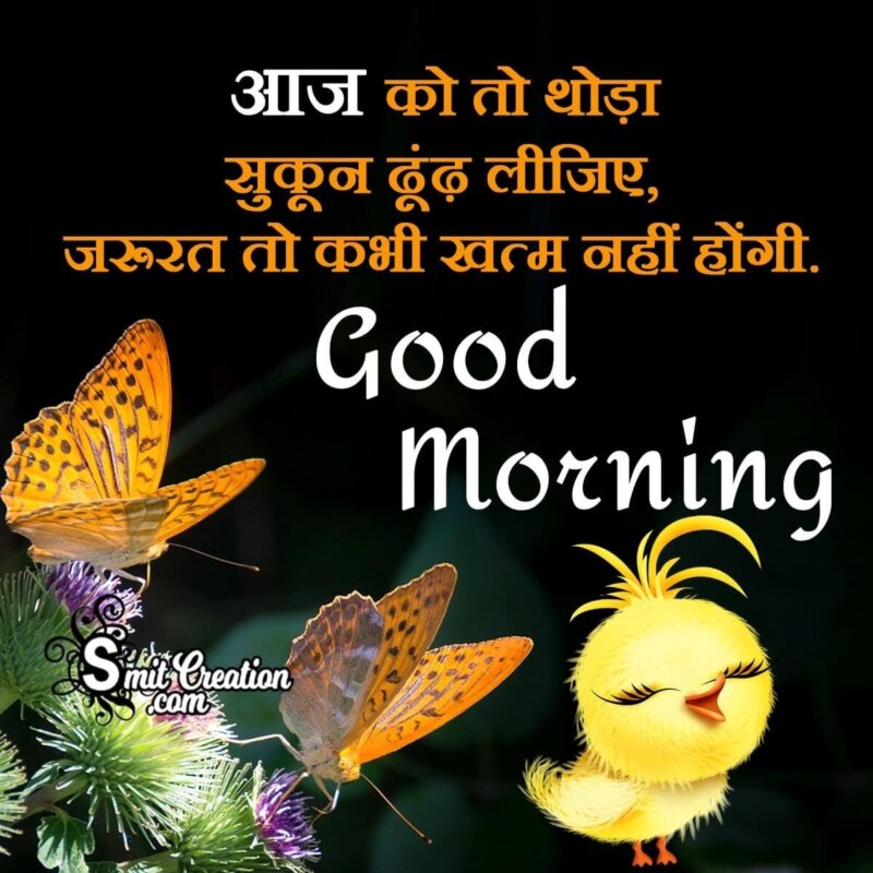 Wonderful Hindi Good Morning Quote Picture - SmitCreation.com