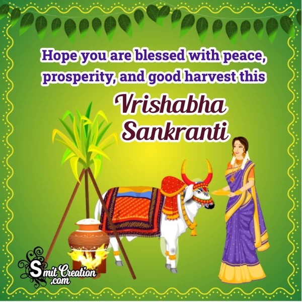 Vrishabha Sankranti Message Photo