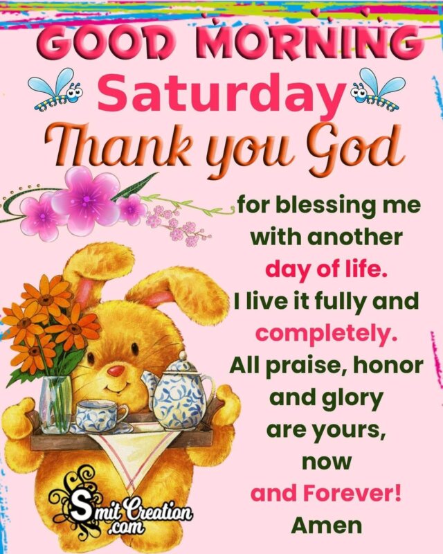 Good Morning Saturday God Blessing Pic - SmitCreation.com