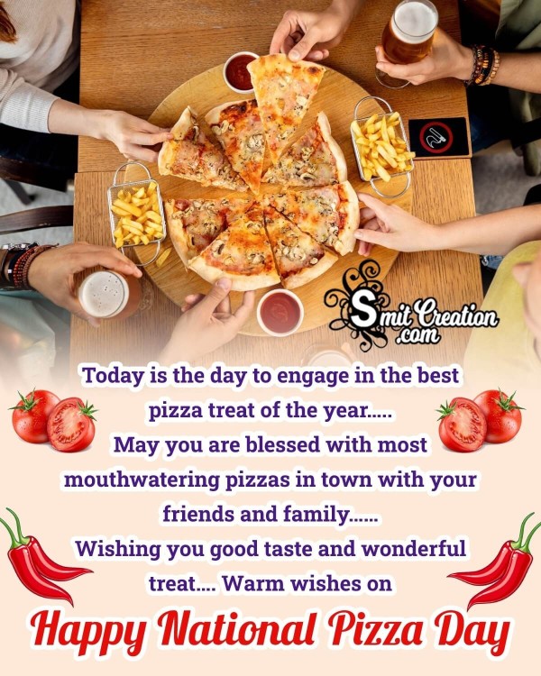 Happy National Pizza Party Day Wish Photo