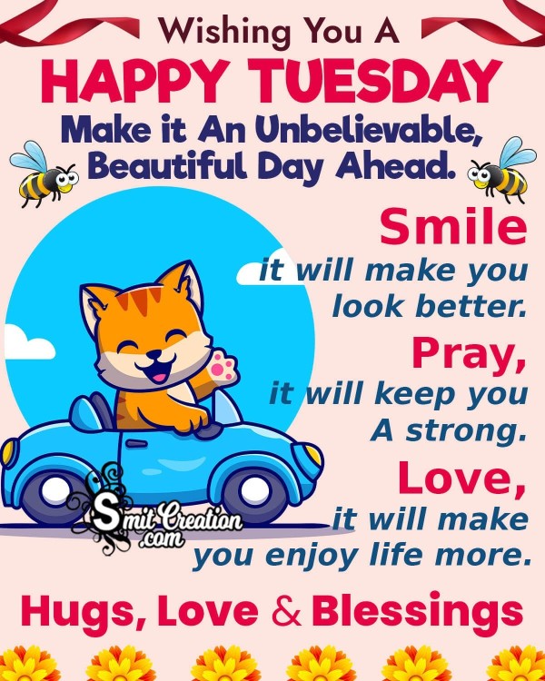 Happy Tuesday Love And Blessing Photo - SmitCreation.com