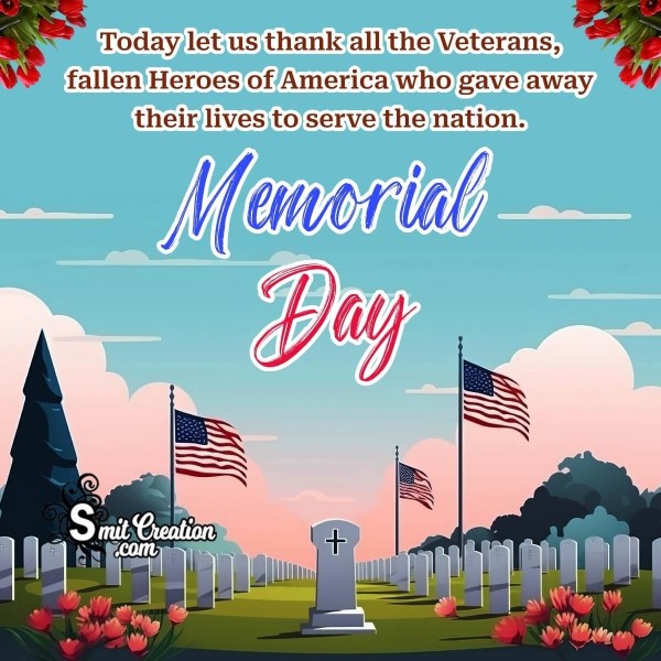 Thank You Veterans Image On Memorial Day