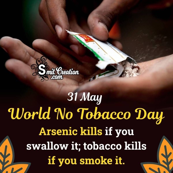 World No Tobacco Day Whatsapp Status Photo