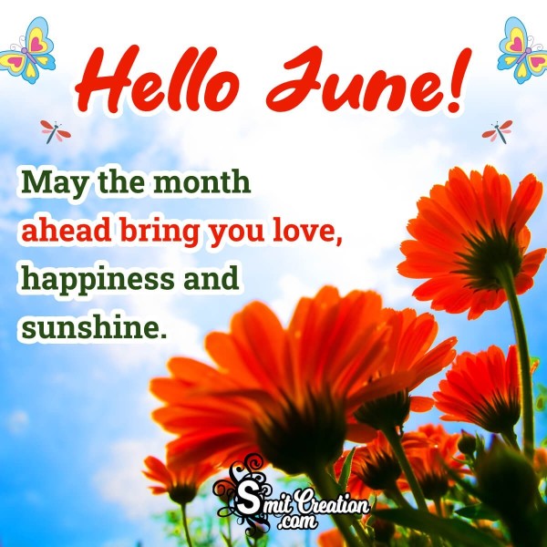 Hello June Message Photo
