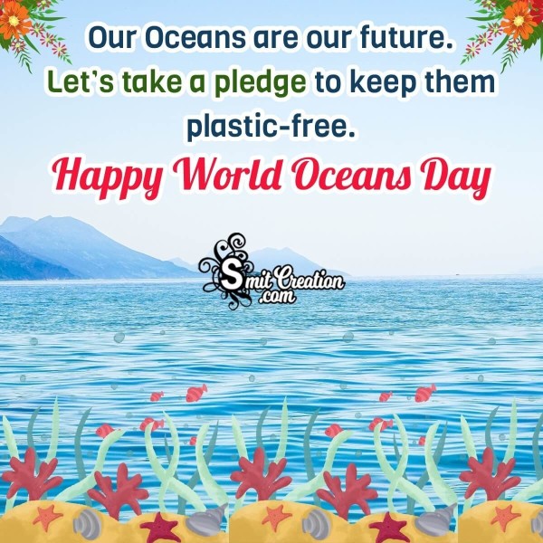 Happy World Oceans Day Message Photo