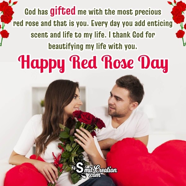 Red Rose Day Romantic Message Photo