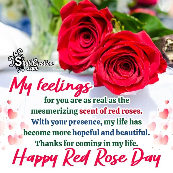 Happy Happy Red Rose Day Message Picture