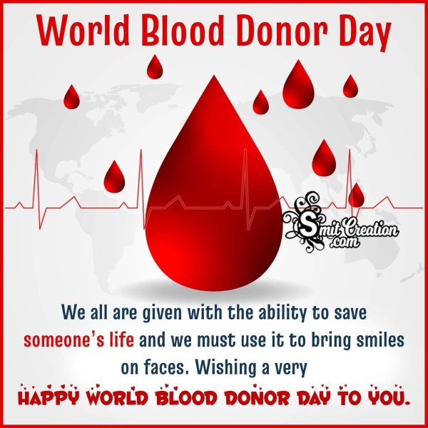 Happy World Blood Donor Day Wish Photo