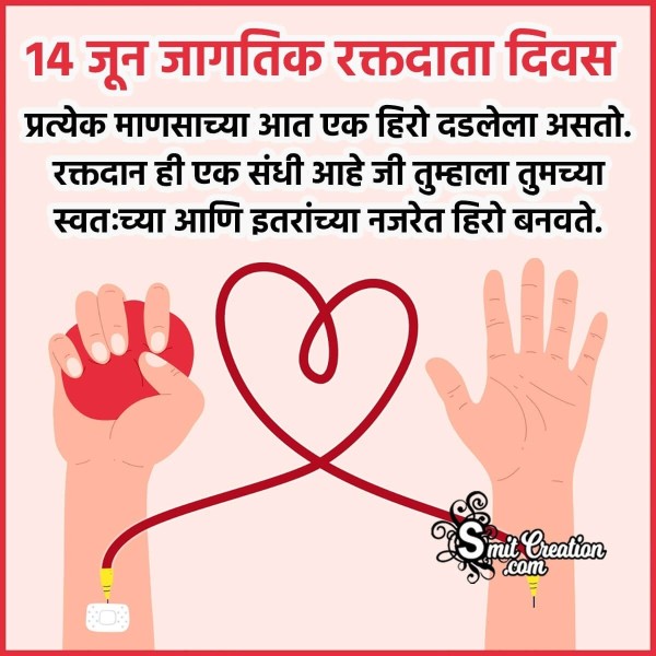 World Blood Donor Day Marathi Message Best Image