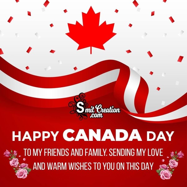 Happy Canada Day Wish Photo For Friends And Family