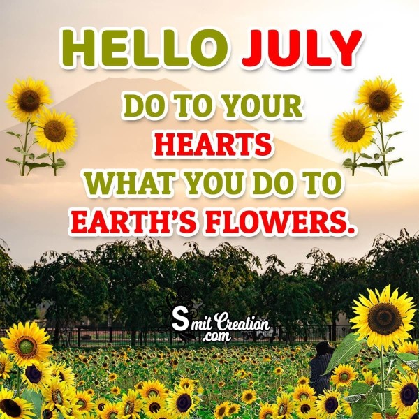 Hello July Best Message Image