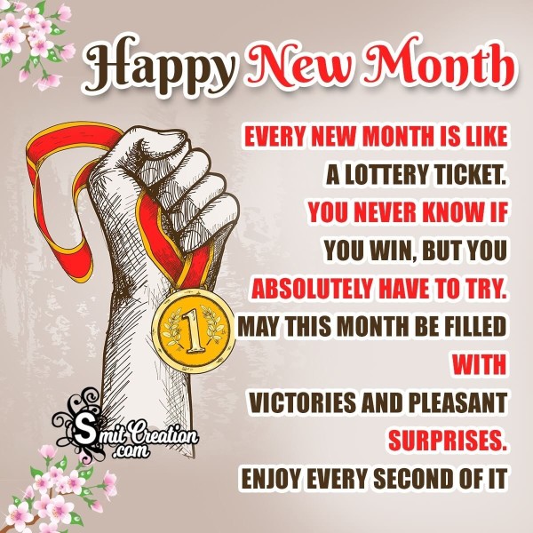 Best Happy New Month Quote Pic