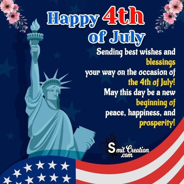 Happy 4th July Day Wish Pic