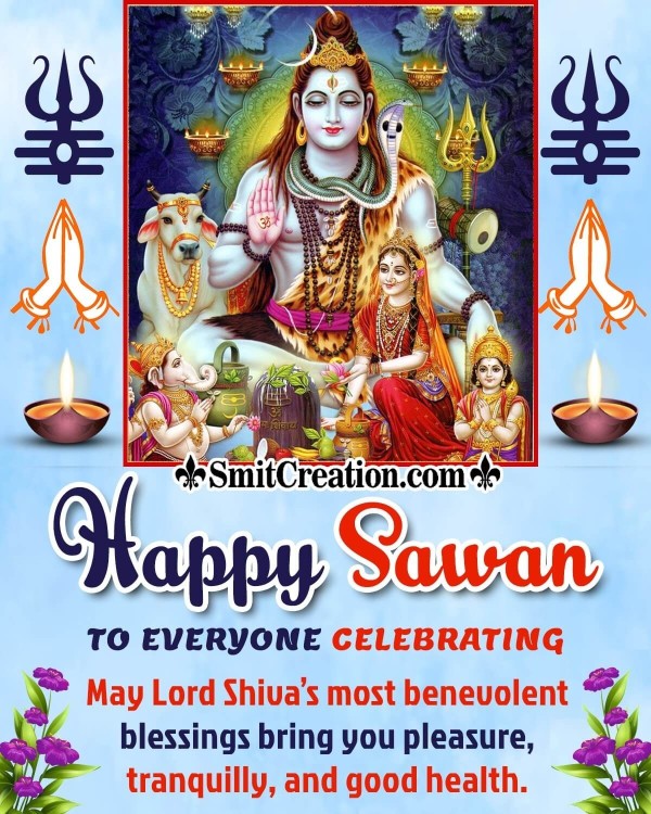 Happy Sawan English Wish Image