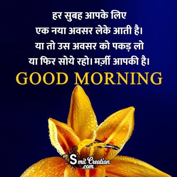 Best Good Morning Hindi Quote Photo