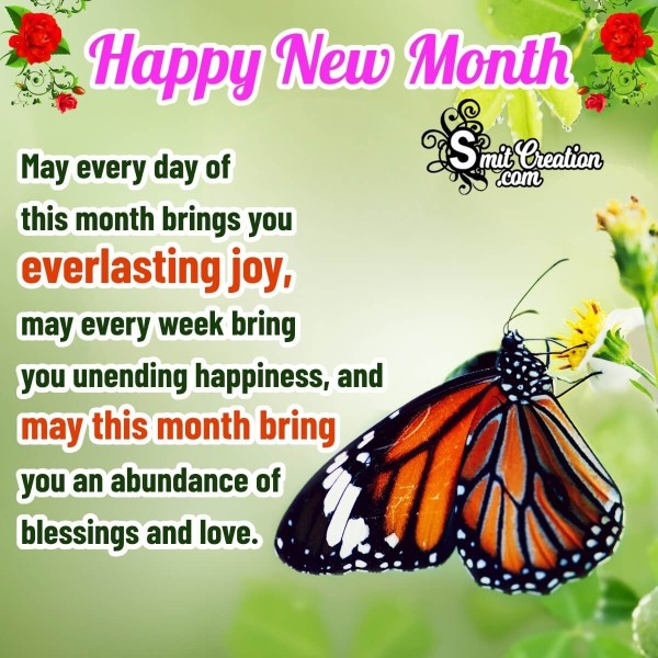 Happy New Month  Blessings Pic