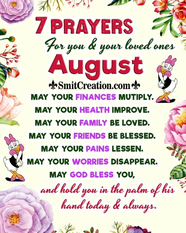 7 Prayers For August Month