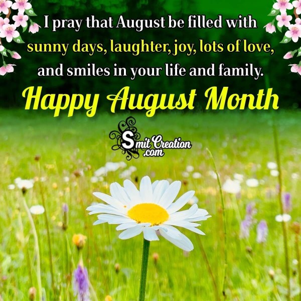 Happy August Month Prayer Image