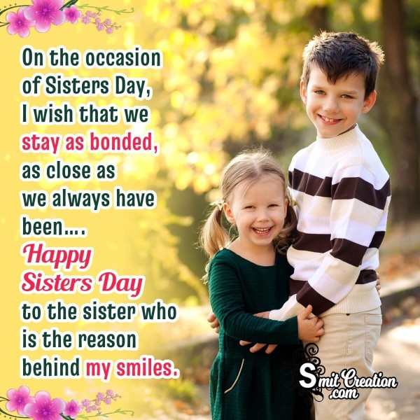 Happy Sisters Day Wish From Brother