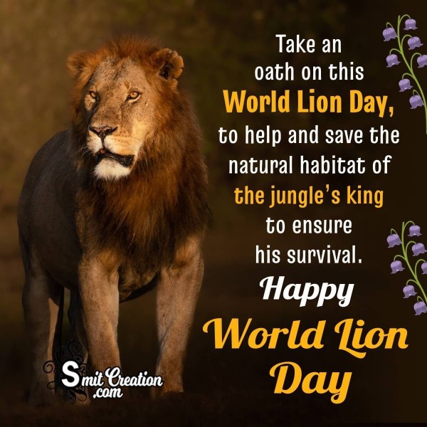 Best Happy World Lion Day Wish Photo