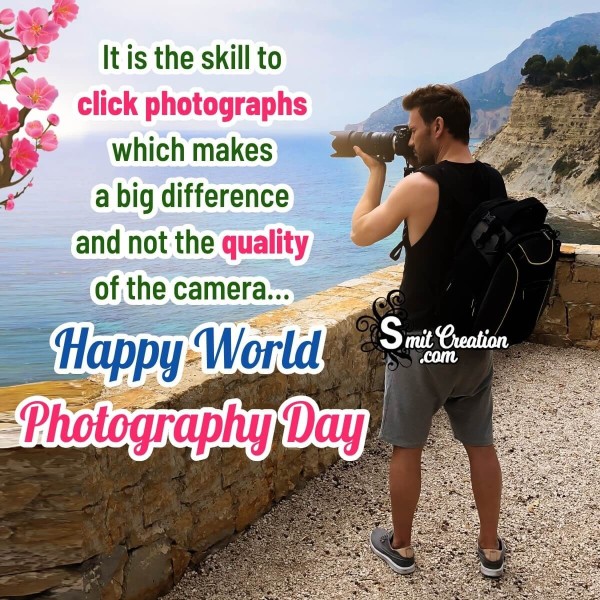 Happy World Photography Day Quote Photo