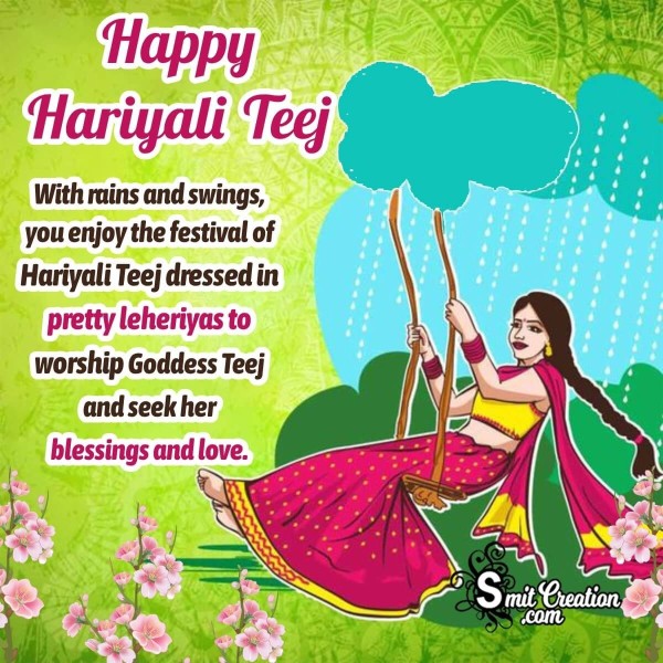 Hariyali Teej Wishes, Messages Images