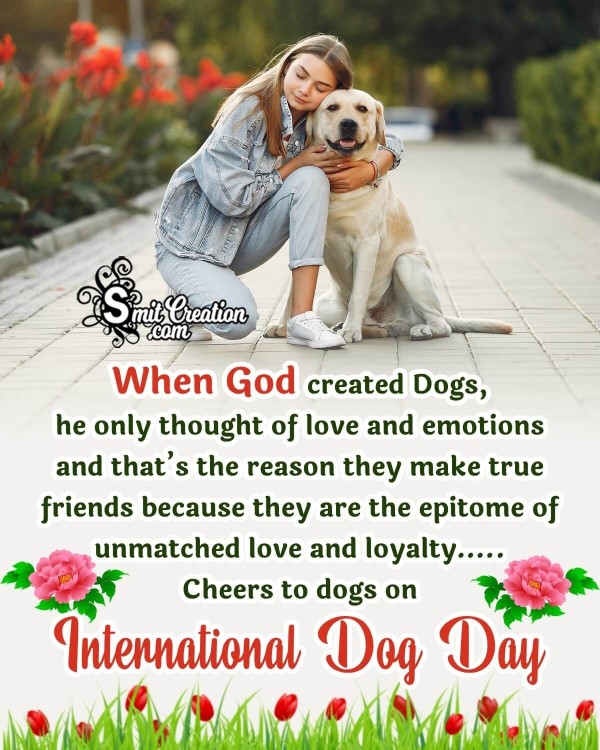 International Dog Day Message Pic