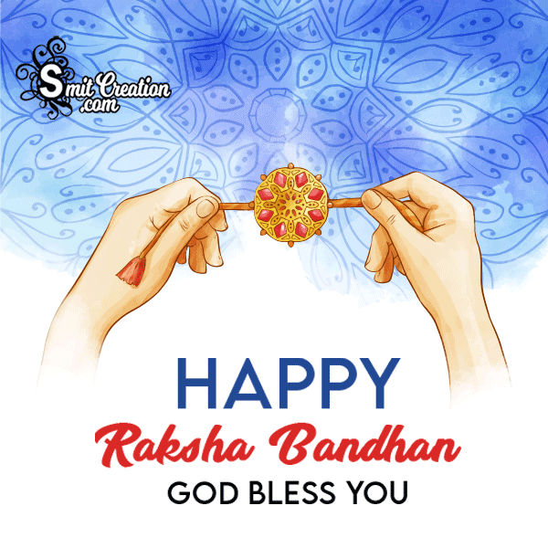 Happy Raksha Bandhan Blessing Gif Image